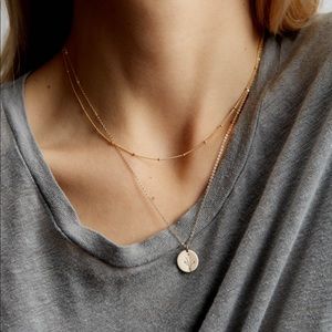 18k gold filled satellite chain necklace